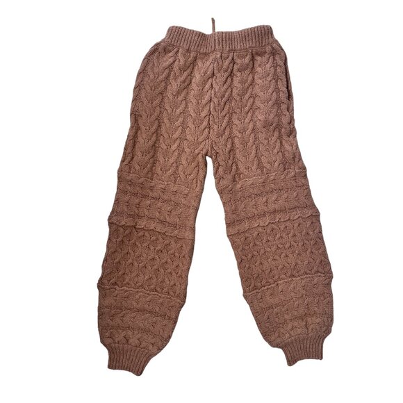 NWT Free People Cable Knit Ramsey Joggers Cozy Caramel Size XS - Picture 6 of 10